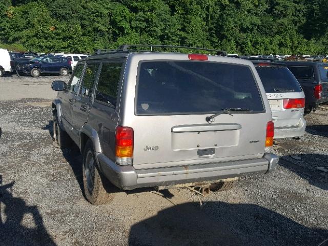 1J4FF58S01L555536 - 2001 JEEP CHEROKEE C GRAY photo 3