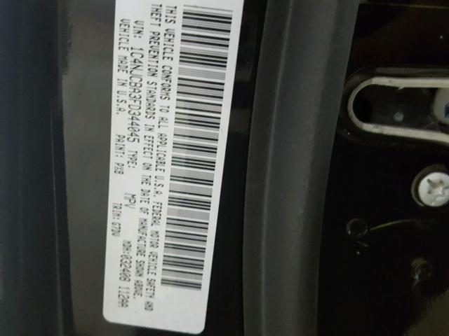 1C4NJCBA3FD344045 - 2015 JEEP COMPASS SP BLACK photo 10