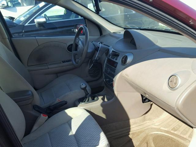 1G8AZ58F37Z153035 - 2007 SATURN ION LEVEL RED photo 5