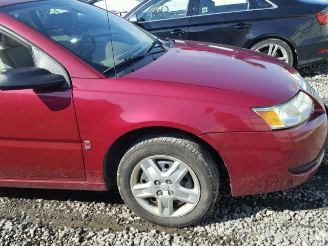 1G8AZ58F37Z153035 - 2007 SATURN ION LEVEL RED photo 9