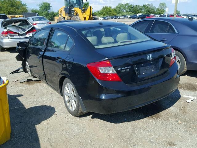 2HGFB2F99CH122010 - 2012 HONDA CIVIC EXL 黑色 照片 3