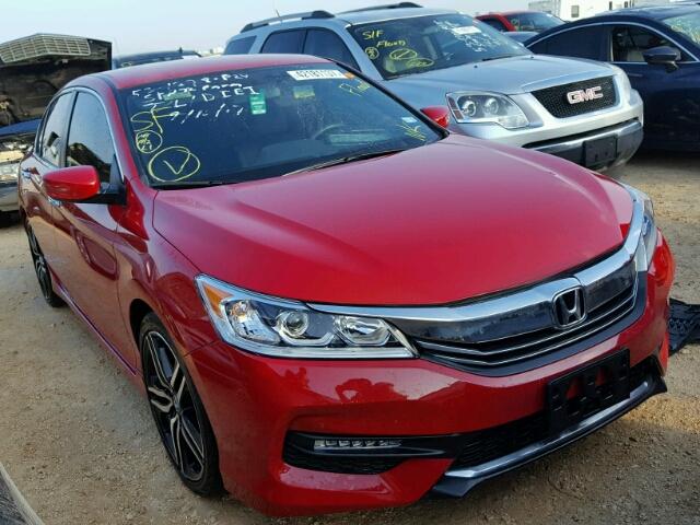 1HGCR2F50GA225770 - 2016 HONDA ACCORD BURGUNDY photo 1