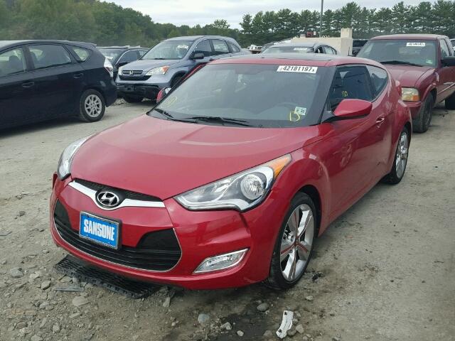 KMHTC6AD6HU315846 - 2017 HYUNDAI VELOSTER B RED photo 2