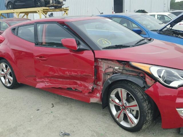 KMHTC6AD6HU315846 - 2017 HYUNDAI VELOSTER B RED photo 9