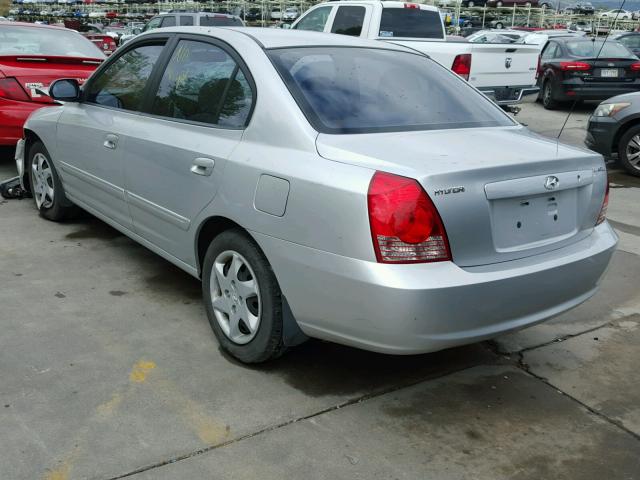 KMHDN46D14U776409 - 2004 HYUNDAI ELANTRA SILVER photo 3