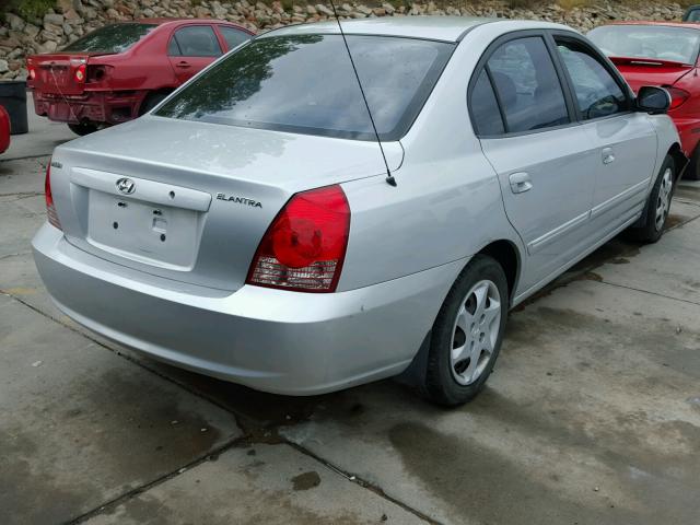 KMHDN46D14U776409 - 2004 HYUNDAI ELANTRA SILVER photo 4