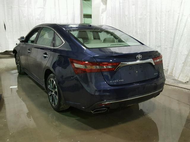 4T1BK1EB4GU208531 - 2016 TOYOTA AVALON XLE BLUE photo 3