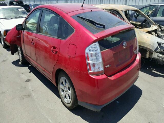 JTDKB20U867076504 - 2006 TOYOTA PRIUS RED photo 3