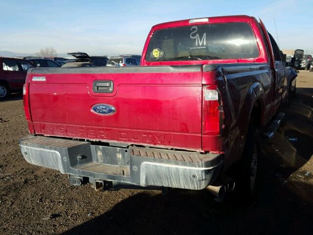 1FT7W2BT9FEC97474 - 2015 FORD F250 SUPER RED photo 4