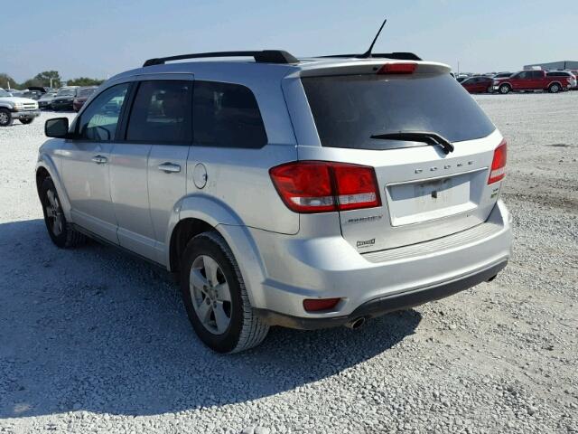 3C4PDCBG9CT387881 - 2012 DODGE JOURNEY SX SILVER photo 3