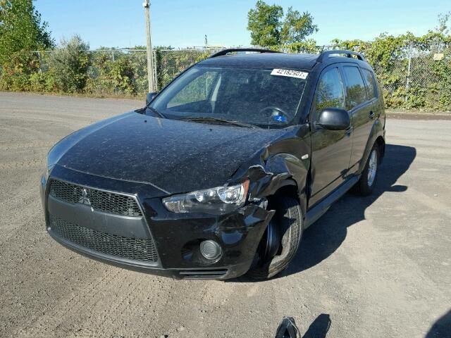 JA4AT2AW5AZ602930 - 2010 MITSUBISHI OUTLANDER BLACK photo 2