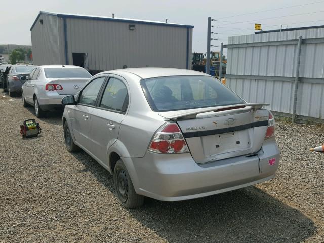 KL1TD56618B123307 - 2008 CHEVROLET AVEO BASE Сұр фото 3