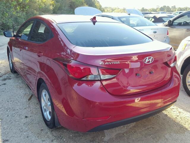 KMHDH4AEXFU364418 - 2015 HYUNDAI ELANTRA SE RED photo 3