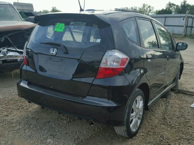 JHMGE88479S018663 - 2009 HONDA FIT BLACK photo 4