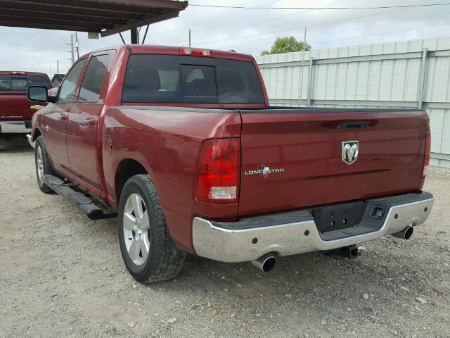 1C6RD6LT4CS348467 - 2012 DODGE RAM 1500 S MAROON photo 3