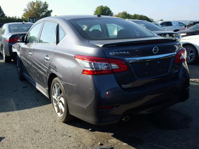 3N1AB7AP4DL685246 - 2013 NISSAN SENTRA GRAY photo 3