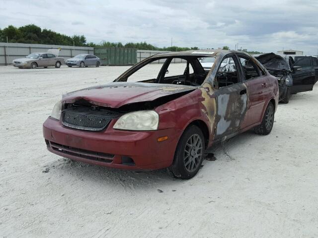 KL5JD56Z77K554040 - 2007 SUZUKI FORENZA BA RED photo 2