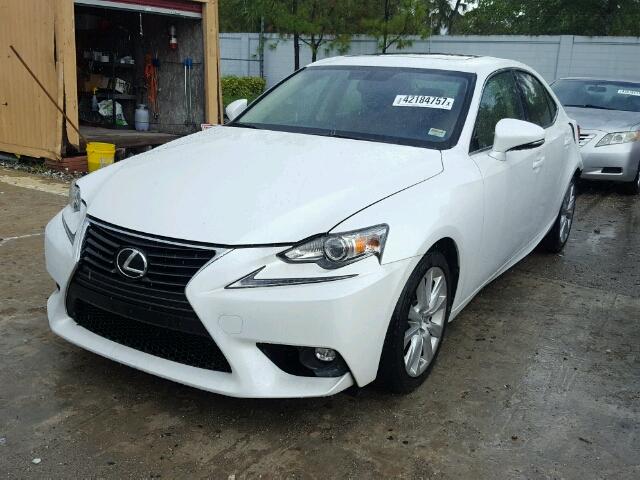 JTHBF1D26F5082013 - 2015 LEXUS IS 250 WHITE photo 2