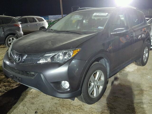 2T3WFREVXDW035843 - 2013 TOYOTA RAV4 XLE GRAY photo 2