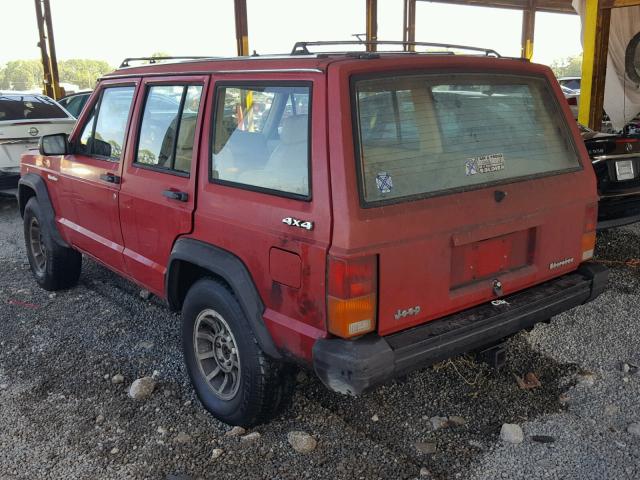 1J4FJ28L9KL550083 - 1989 JEEP CHEROKEE RED photo 3