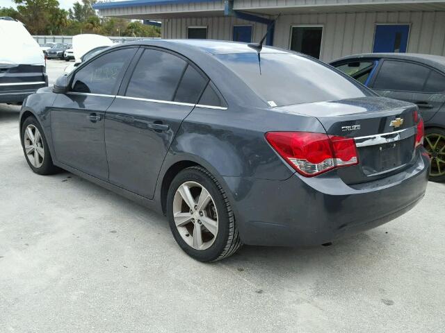 1G1PE5SBXD7164468 - 2013 CHEVROLET CRUZE LT GRAY photo 3