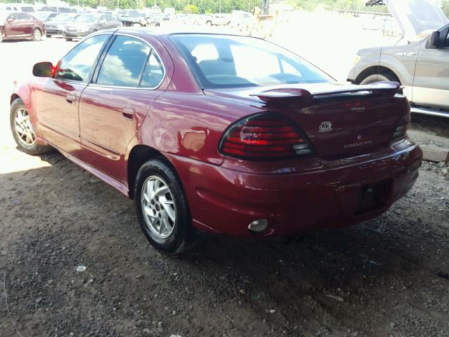 1G2NE52F84M640451 - 2004 PONTIAC GRAND AM S მუქწითელი ფოტო 3