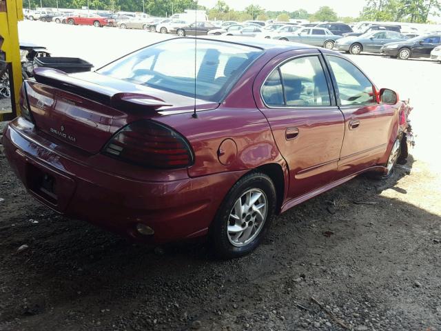 1G2NE52F84M640451 - 2004 PONTIAC GRAND AM S მუქწითელი ფოტო 4