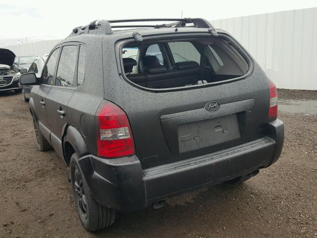 KM8JN72D78U855678 - 2008 HYUNDAI TUCSON SE BLACK photo 3