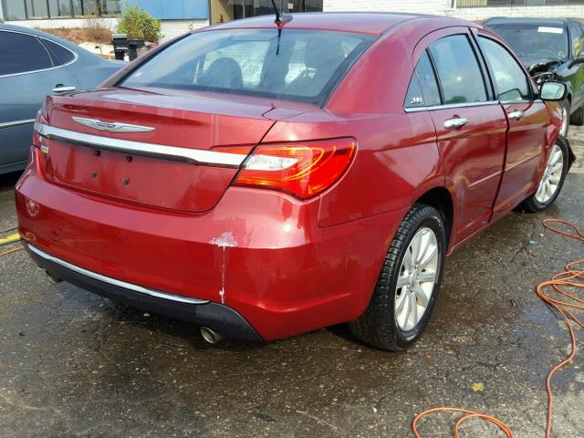 1C3CCBCG8EN167522 - 2014 CHRYSLER 200 LIMITE BURGUNDY photo 4