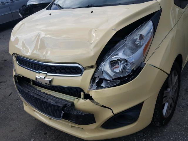 KL8CB6S92EC460426 - 2014 CHEVROLET SPARK LS YELLOW photo 9