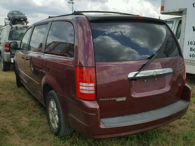 2A8HR54P08R741059 - 2008 CHRYSLER TOWN & COU MAROON photo 3