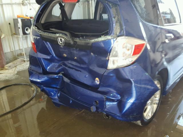 JHMGE88409S013305 - 2009 HONDA FIT SPORT BLUE photo 9