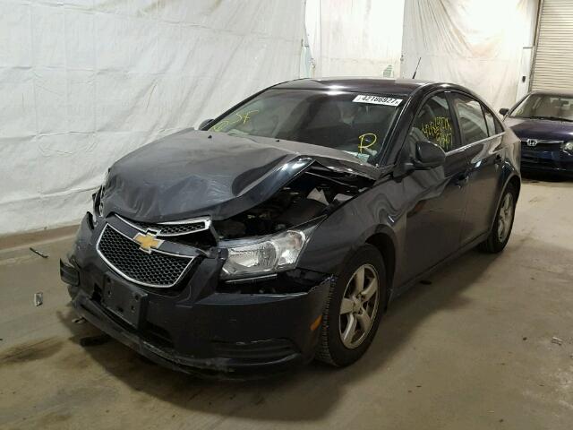 1G1PF5SC9C7395379 - 2012 CHEVROLET CRUZE BLACK photo 2