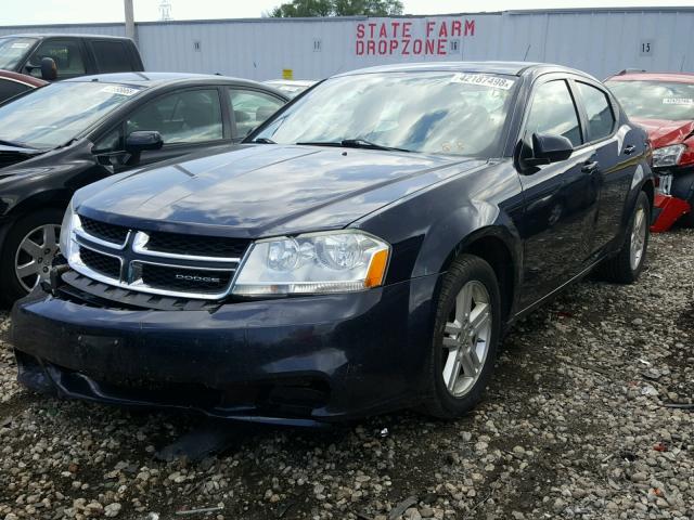 1B3BD1FBXBN513887 - 2011 DODGE AVENGER MA BLUE photo 2