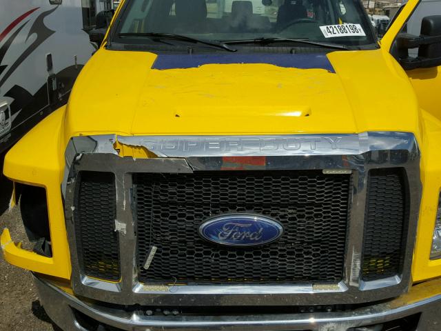 1FDNX6AY6HDB00290 - 2017 FORD F650 SUPER YELLOW photo 7