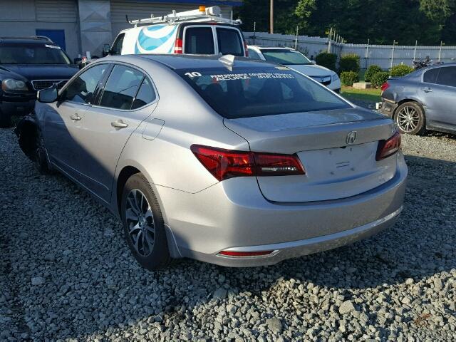19UUB1F52HA008130 - 2017 ACURA TLX TECH SILVER photo 3