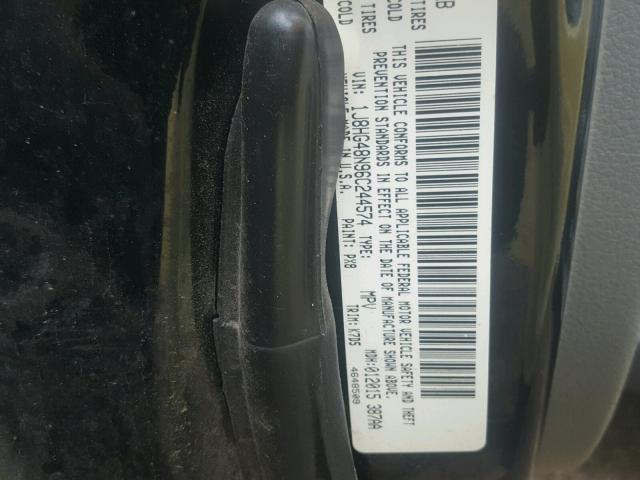 1J8HG48N96C244574 - 2006 JEEP COMMANDER BLACK photo 10