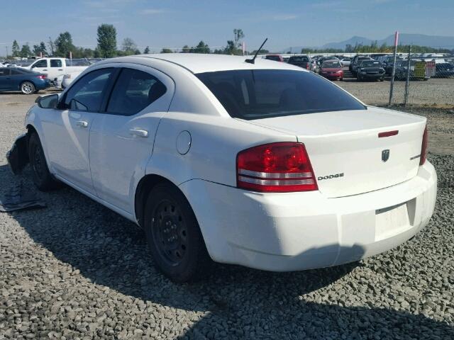 1B3LC46B69N549692 - 2009 DODGE AVENGER SE WHITE photo 3