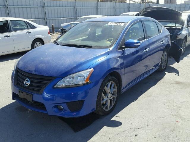 3N1AB7AP4FY281000 - 2015 NISSAN SENTRA S BLUE photo 2