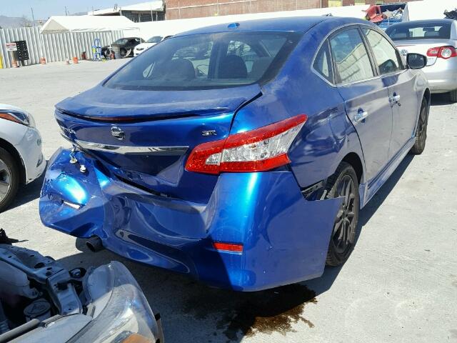 3N1AB7AP4FY281000 - 2015 NISSAN SENTRA S BLUE photo 4