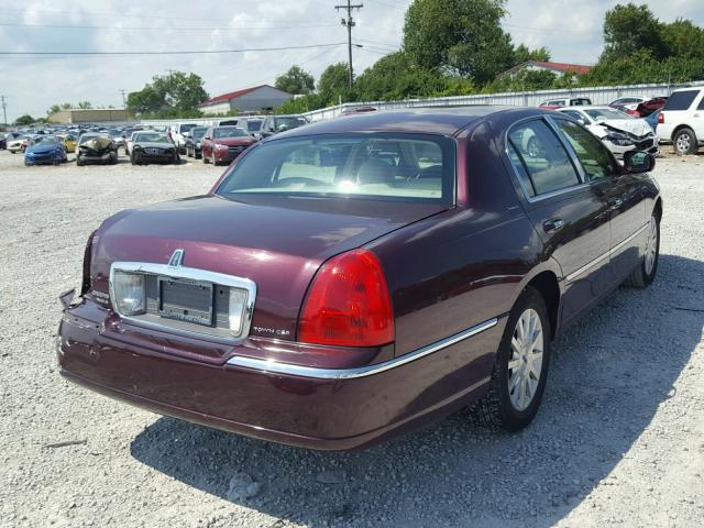 1LNHM81W26Y610867 - 2006 LINCOLN TOWN CAR S BURGUNDY photo 4