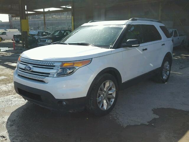 1FM5K7D88EGA21066 - 2014 FORD EXPLORER X WHITE photo 2