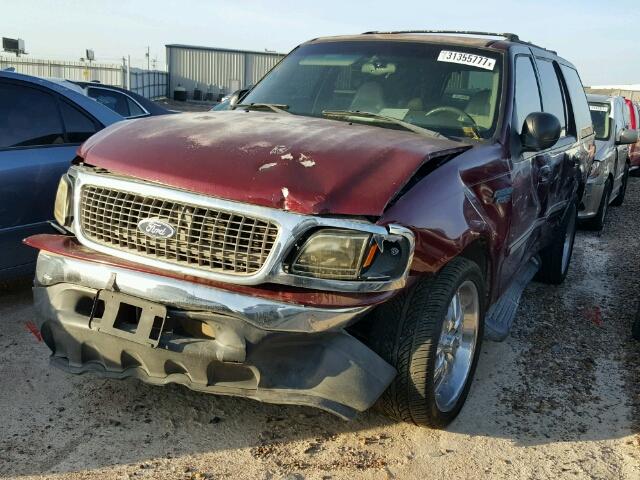 1FMRU15L01LB73405 - 2001 FORD EXPEDITION MAROON photo 2