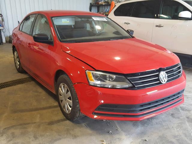 3VW2K7AJ2FM294345 - 2015 VOLKSWAGEN JETTA BASE RED photo 1
