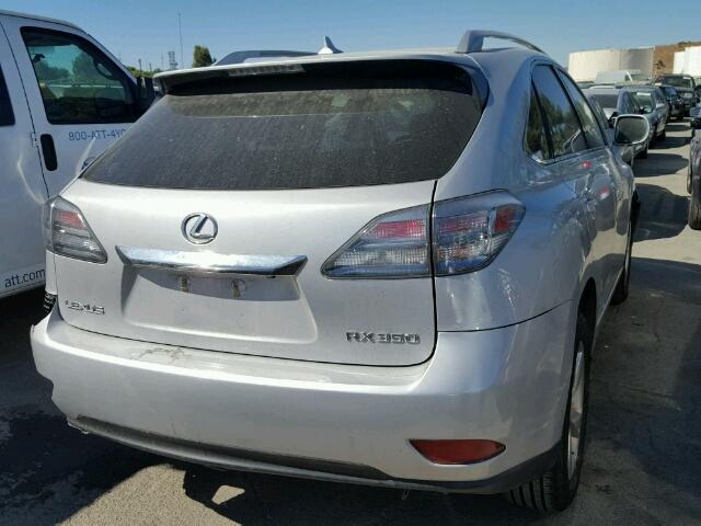 JTJZK1BAXA2000152 - 2010 LEXUS RX 350 SILVER photo 4