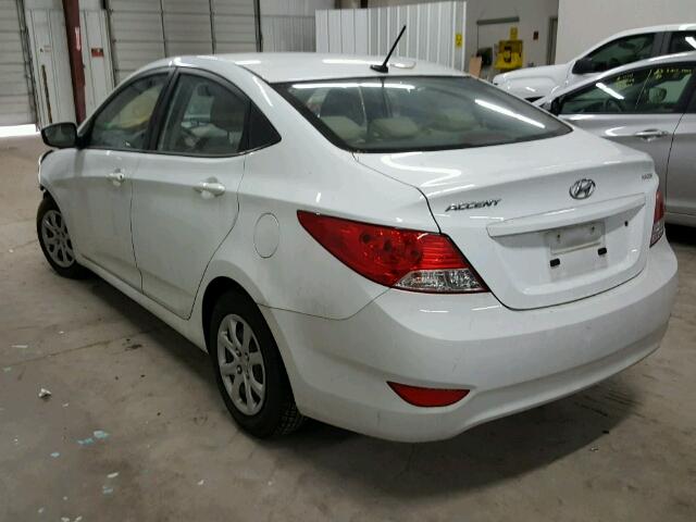 KMHCT4AE0EU655406 - 2014 HYUNDAI ACCENT GLS WHITE photo 3