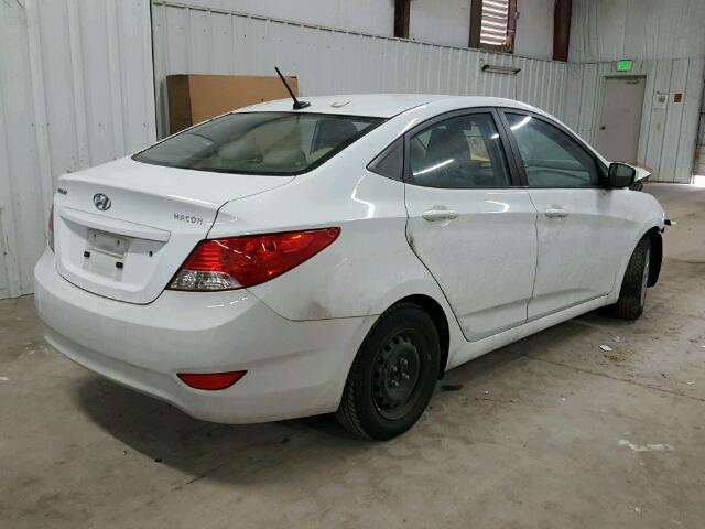 KMHCT4AE0EU655406 - 2014 HYUNDAI ACCENT GLS WHITE photo 4