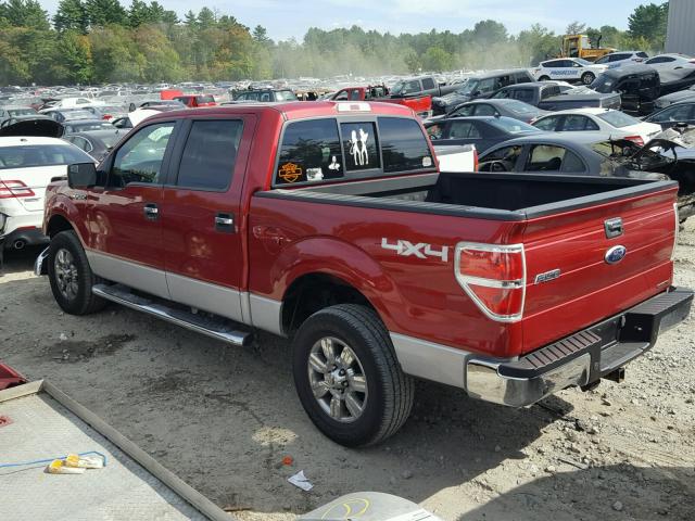 1FTFW1EF3BKD63945 - 2011 FORD F150 SUPER RED photo 3