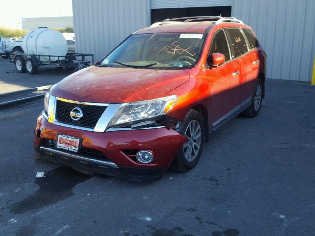 5N1AR2MN2EC691657 - 2014 NISSAN PATHFINDER MAROON photo 2