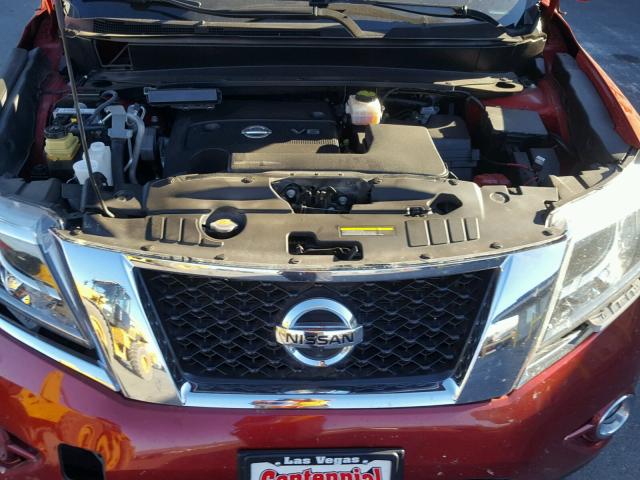 5N1AR2MN2EC691657 - 2014 NISSAN PATHFINDER MAROON photo 7